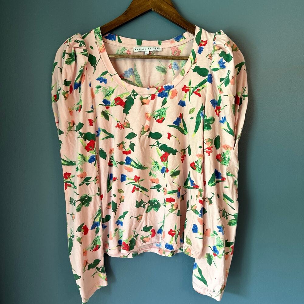 English factory wildflower puff‎ sleeve tee